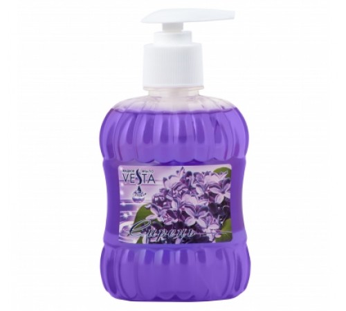 Жидкое крем-мыло серии  "Vesta" с дозатором СИРЕНЬ 315 мл. 15 шт.