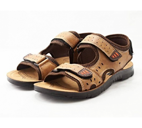 Мужские босоножки арт. MV 1001-1  коричневые  40-45р (6шт/уп)