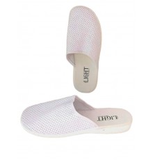 Тапочки мужские МЕДИЦИНА БЕЛЫЕ (закрытый нос) 40-45 арт М-93-1, 6пар