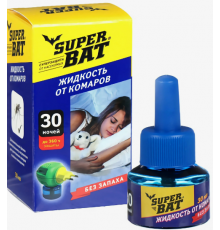 SuperBAT Жидкость от комаров доп. флакон 30 ночей, 30 мл, 24 шт./кор. 01-010