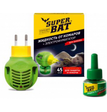 SuperBAT Комплект Жидкость от комаров 45н. + фумигатор 24 шт./кор. 01-018