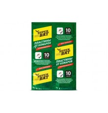 SuperBAT Пластины от комаров зеленые, 10шт, 240 шт./кор. 01-002