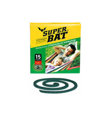 SuperBAT Спирали Зеленые от комаров 15шт, 60 шт./кор. 01-004