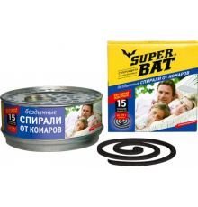 SuperBAT Спирали Черные в банке 15шт, 24шт./кор. 01-007