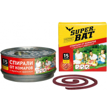 SuperBAT Спирали Красные в банке 15шт, 24шт./кор. 02-003