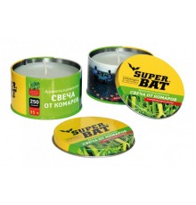 SuperBAT Ароматизированная свеча от комаров на масле цитронеллы в банке 250г 24шт./кор. 01-016