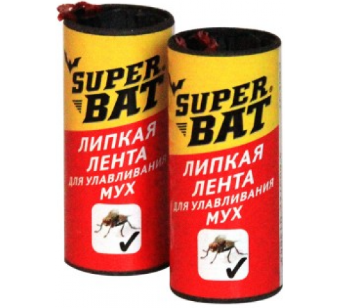 SuperBAT Мухоловка липкая лента (100шт/уп) 1000 шт./кор 02-005
