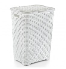 Корзина для белья Плетеная 45л белая (8) шт арт.05006