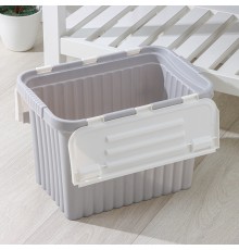 Ящик для хранения со створками СВ.СЕРЫЙ "Cплит" 33 л (уп8шт)  20012