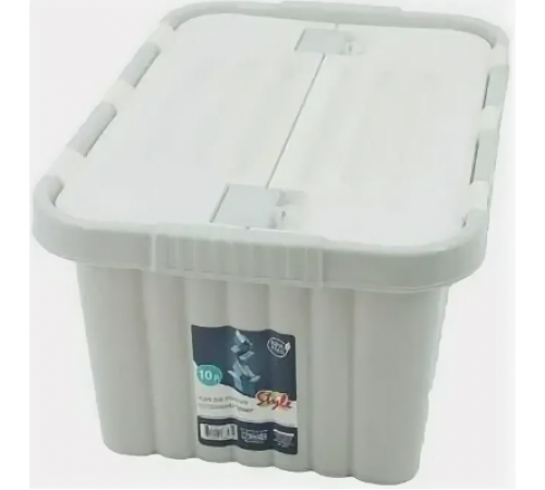 Ящик для хранения со створками СВ.СЕРЫЙ "Сплит" 10 л (уп18шт) 20010