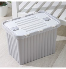 Ящик для хранения со створками СВ.СЕРЫЙ "Сплит" 18 л (уп12шт)  20011