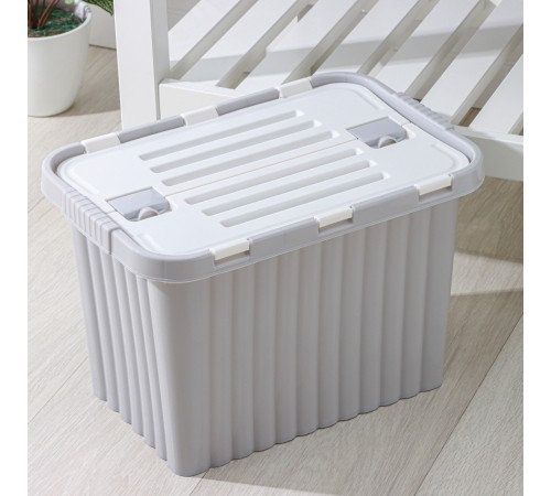 Ящик для хранения со створками СВ.СЕРЫЙ "Сплит" 18 л (уп12шт)  20011