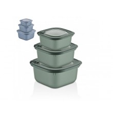 Вакуум. контейнер для СВЧ набор 3шт (600,1100,1800мл) (12шт) арт 30916