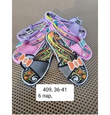 Женские  шлепанцы арт. 409  ассорти 36-41р (6шт/уп)