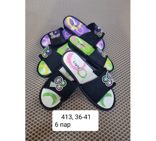 Женские  шлепанцы арт. 413  ассорти 36-41р (6шт/уп)
