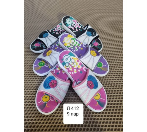 Женские  шлепанцы арт. 412  ассорти 36-41р (9шт/уп)