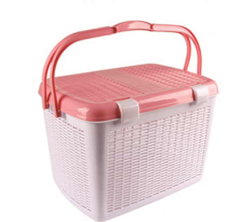 Большая корзина для пикника пеп.розовый (10 шт.) арт.03105