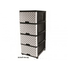 Комод сетка 4-хсекционный  черн-бел. (уп. 1 шт.). арт.04044