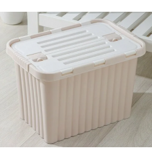 Ящик для хранения со створками МОЛОЧНЫЙ"Сплит" 26 л (уп12шт) арт 20021