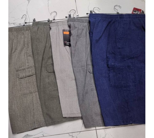 Шорты мужские арт. С01 рр XL-5XL (10шт/уп) однотон джинс