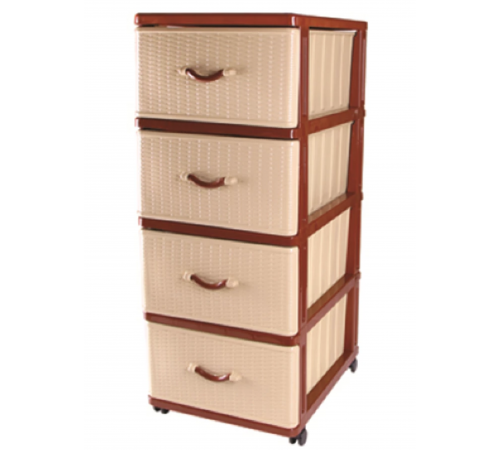 Комод Панельный 4 ящика бежевый (уп /1шт) 04014