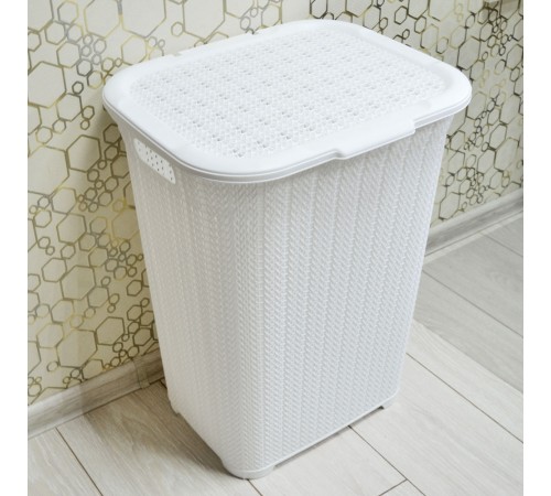 Корзина для белья 50л бел (уп 12 шт)  05001