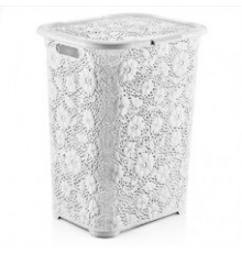 Корзина для белья Ажурная 50л белая (8) шт 05017