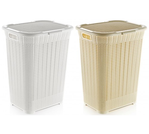 Корзина для белья Плетеная 60л беж (8шт) .05004