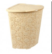 Корзина для белья угловая АЖУРНАЯ  52 лт беж (8)шт 05015