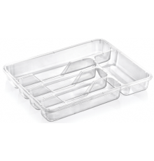 Лоток д/столовых прибор маленький прозрач.  (24)шт 14005