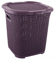 Многофункциональная корзина вязаный узор лил. 15 л  05127