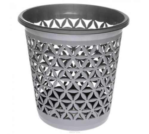 Мусорное ведро для бумаги серебро (48шт) арт.05306