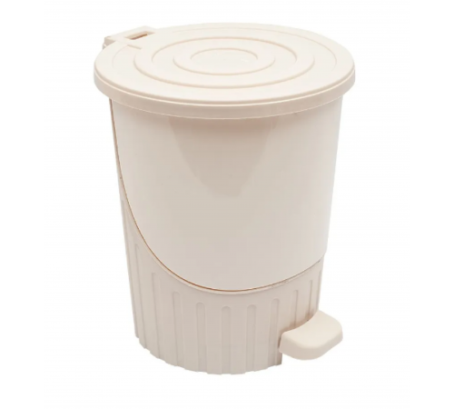 Мусорное ведро с педалью 14л молочный-белый (6шт) арт.01062