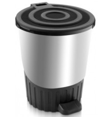 Мусорное ведро с педалью 26л серебро (4шт) арт.01063