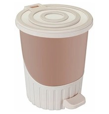 Мусорное ведро с педалью 8л молочный-белый (6) шт арт.01061