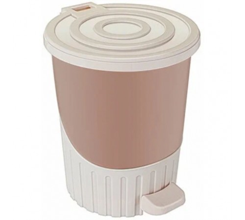 Мусорное ведро с педалью 8л молочный-белый (6) шт арт.01061