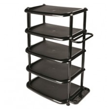 Полка для обуви 2 пары в ярусе черная(уп6шт)  08001