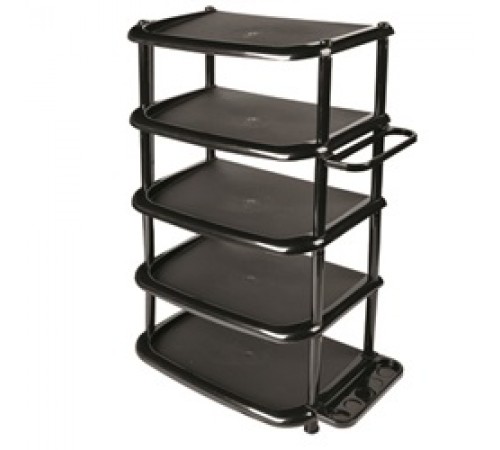 Полка для обуви 2 пары в ярусе черная(уп6шт)  08001