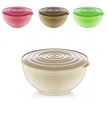 Салатница МИКС с крышкой 2,1л (36шт) арт.10713