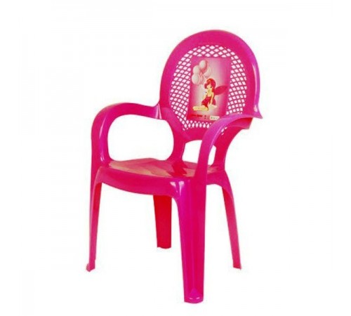 Стульчик детс. с рисунком розовый  06205
