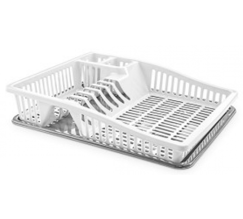 Сушка для посуды "Степ" маленькая белая (24) шт арт.07107