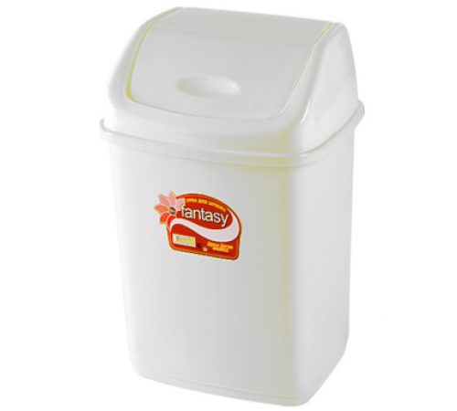 Урна для мусора Фантазия 18 л белая  (уп12шт)  09403
