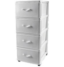 Комод Панельный 4 ящика белый (уп 1 шт) 04014