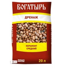 Керамзит средний "Богатырь дренаж" 20л