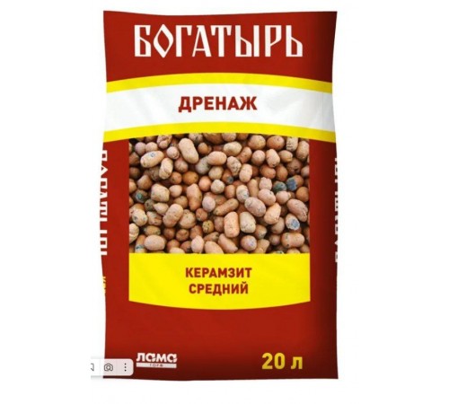 Керамзит средний "Богатырь дренаж" 20л