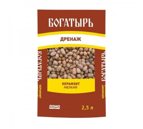 Керамзит мелкий "Богатырь дренаж" 2,5л