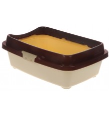 Туалет для кошек бол.  с бортом корич. -беж (уп. 20) арт 237