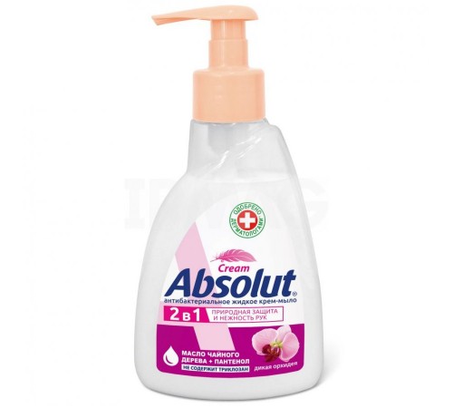 Крем-мыло жидкое "ABSOLUT 2в1" Антибактериальное Дикая орхидея 250г 10шт/кор 5109/10