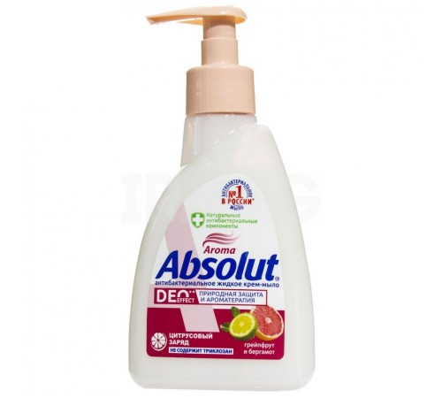 Крем-мыло жидкое "ABSOLUT DeoEffect" Антибакт. Грейпфрут и бергамот 250г 10шт/кор 5169/10
