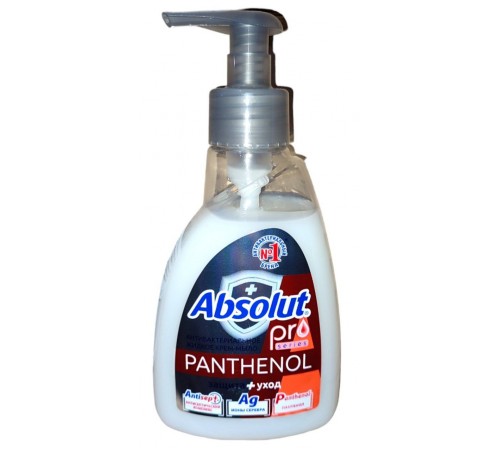 Мыло жидкое "ABSOLUT PRO" серебро + пантенол 250г 10шт/кор арт 5196/0